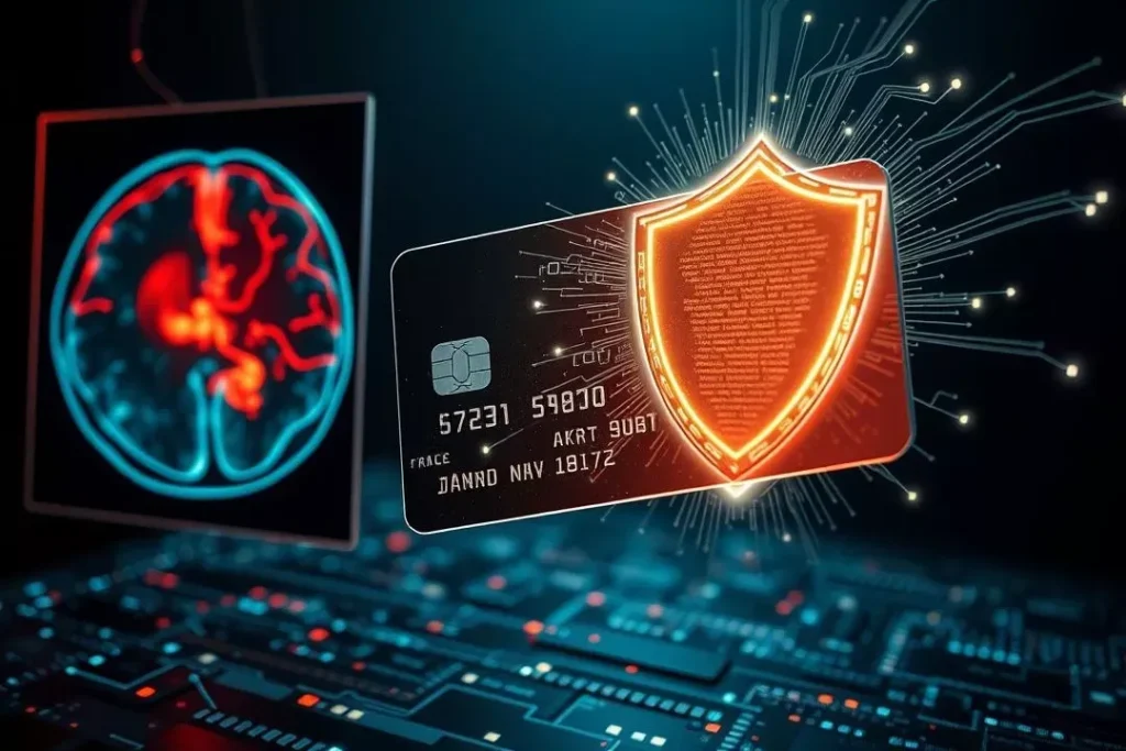 Aplicações Práticas de Deep Learning Mosaico de aplicações de deep learning: uma ressonância magnética para diagnóstico médico, um sistema de segurança financeira e automação de tarefas.