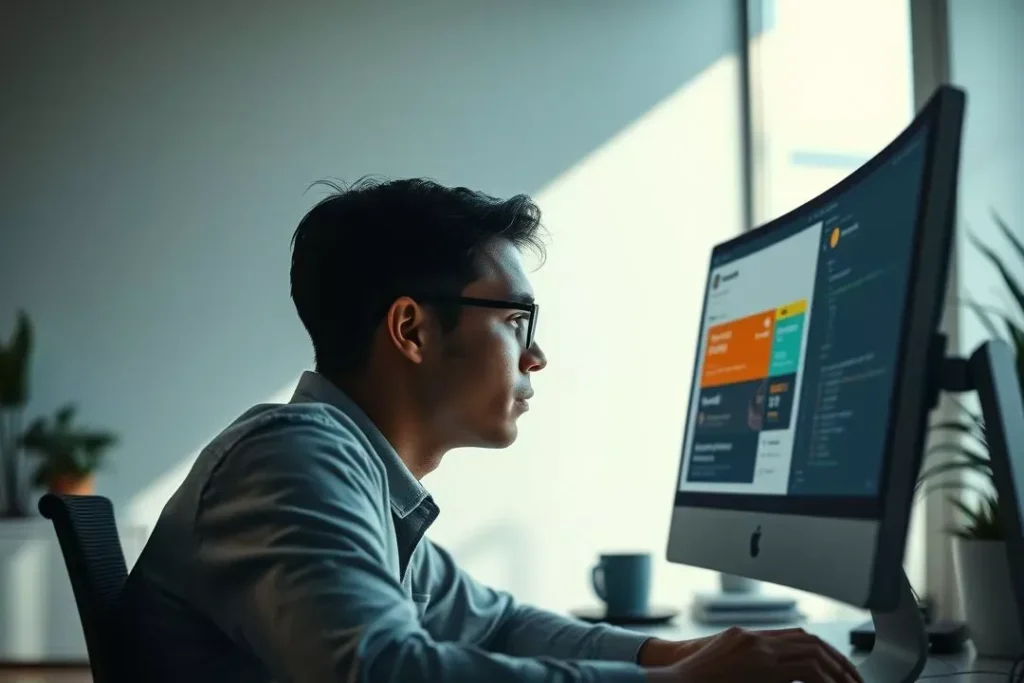 Portfólio de IA de um profissional de tecnologia com logos do GitHub para código e Kaggle para competições de ciência de dados.