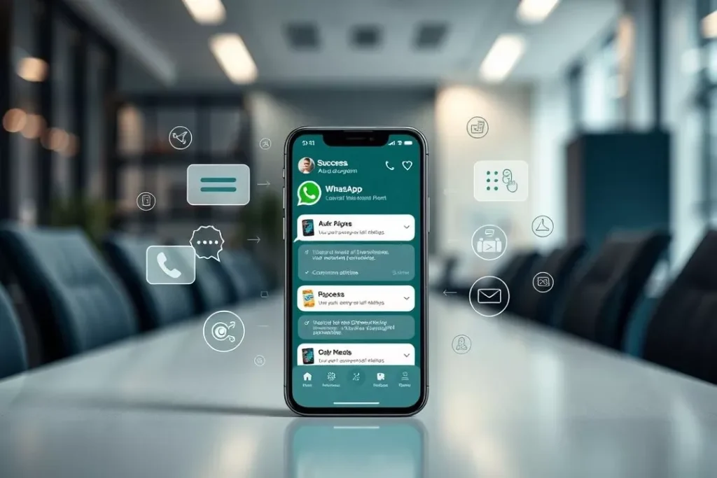 Fluxo de automação inteligente no WhatsApp, mostrando como a IA pode guiar um cliente em um funil de vendas.